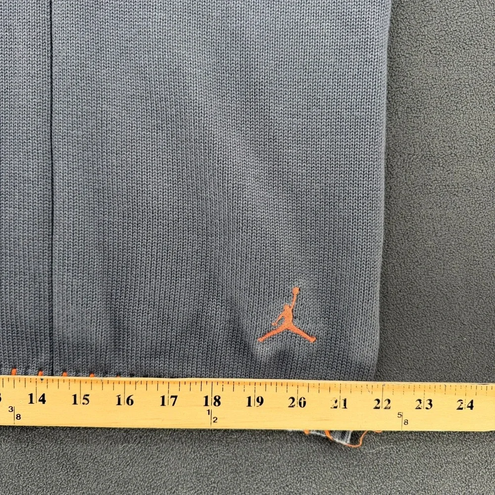 VTG Nike Air Jordan Argyle Sweater Vest 3XL Gray Orange Knit Jumpman Y2K READ